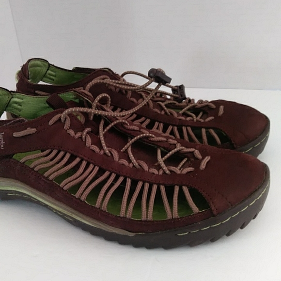 Jambu So Cal Water Savvy Leather Sneakers 9.5M Brown Green - Picture 3 of 15